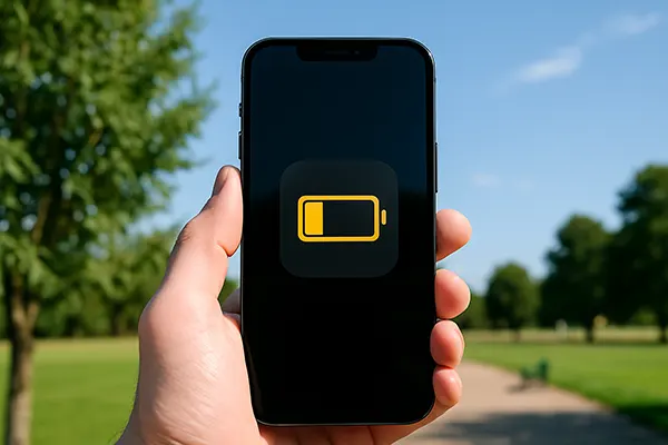 iPhone dans un parc