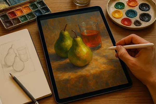 ilustración en iPad