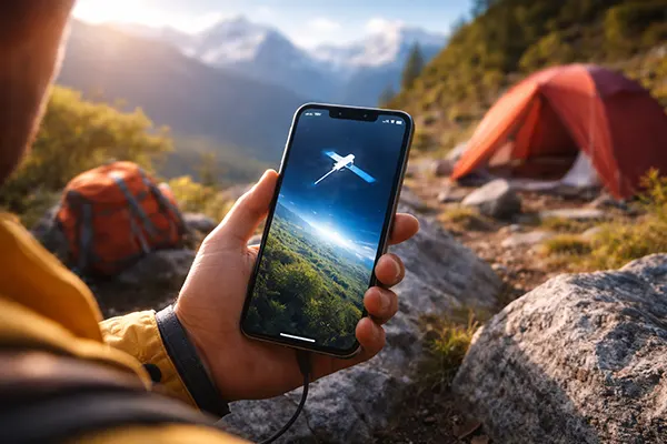 Messages via satellite